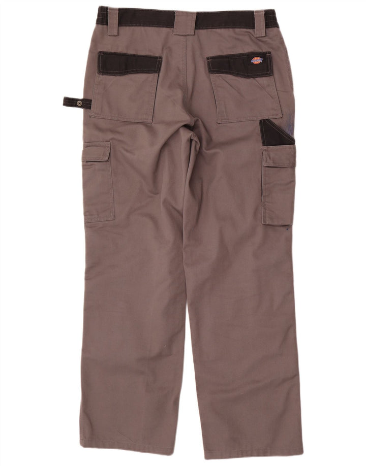 Dickies Pantalones cargo rectos para hombre W34 L31 Poliéster gris