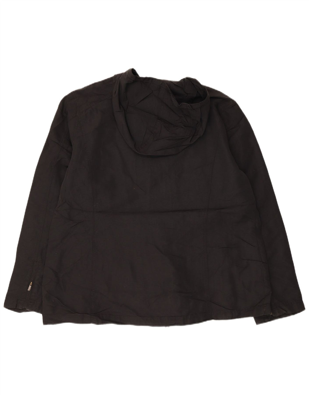 Eddie Bauer Chaqueta cortavientos con capucha de gran tamaño para mujer UK 40 XL Nylon negro