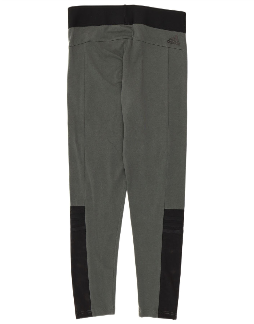 Adidas Leggings para mujer Reino Unido 12/14 Algodón gris medio con bloques de color
