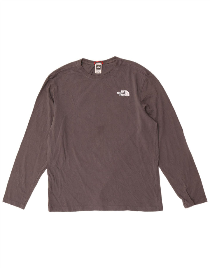 The North Face Hombre Graphic Top Manga Larga Gris Medio