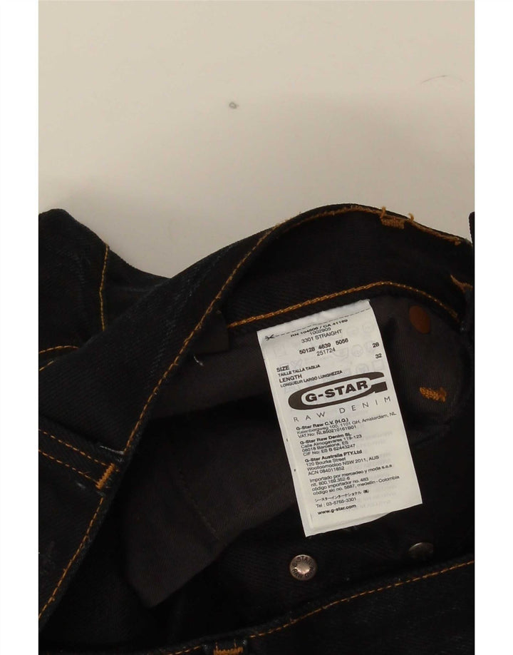 Vaqueros rectos G-Star 3301 para hombre W28 L32 Negro