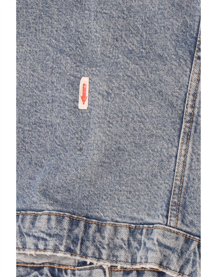 Zara Mujer Chaqueta Vaquera UK 40 Grande Algodón Azul