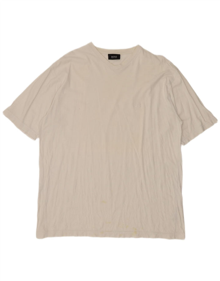 Hugo Boss Hombre Camiseta Top XL Blanco