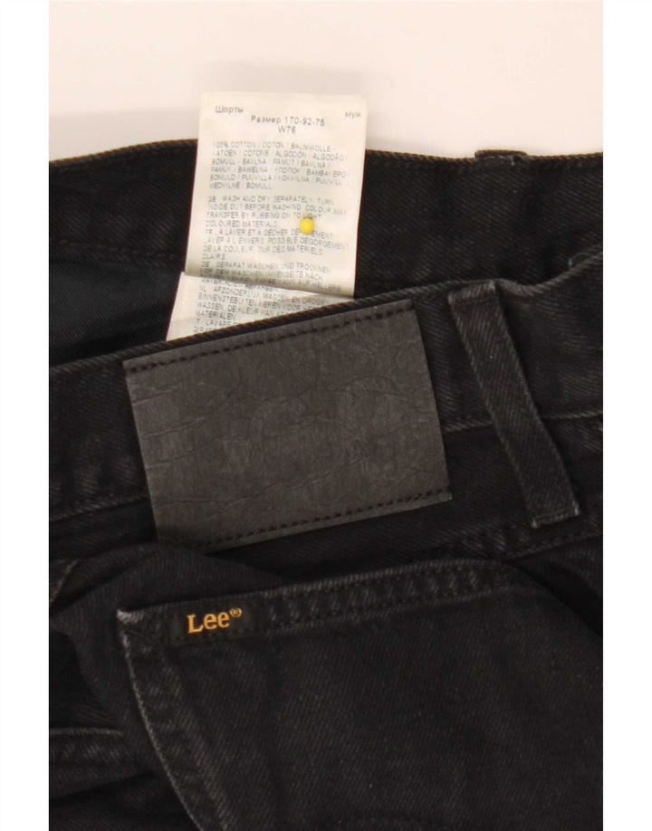Lee Shorts De Mezclilla Para Hombre W30 Algodón Negro Mediano