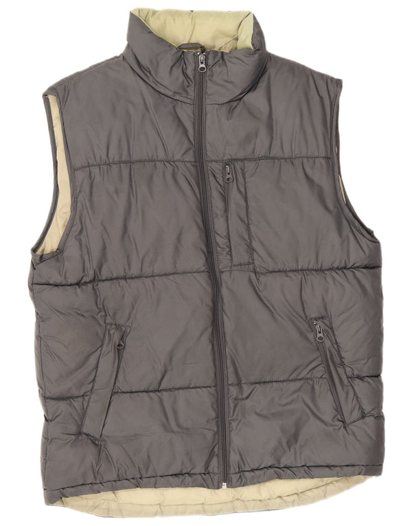 Jack & Jones Chaleco acolchado para hombre UK 44 Nylon gris medio