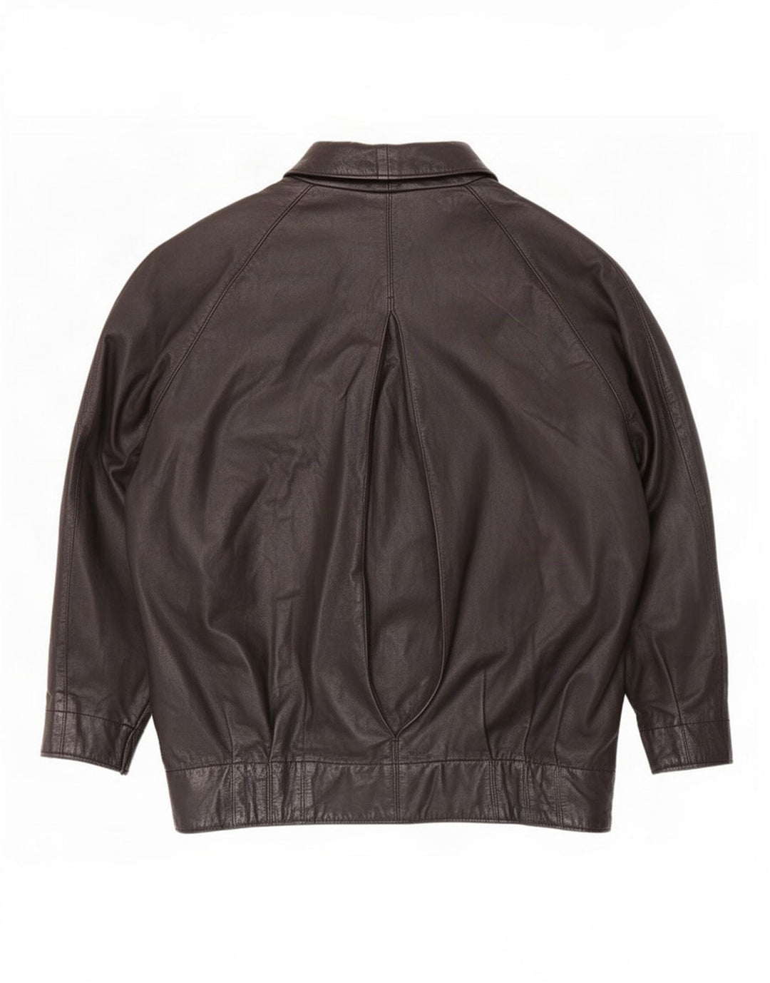 Angelo Muroni Chaqueta de cuero extragrande para mujer EU 36 Small Black