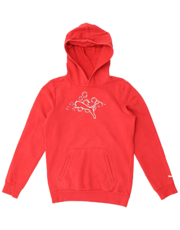 Puma - Sudadera con capucha para niña (13-14 años), color rojo