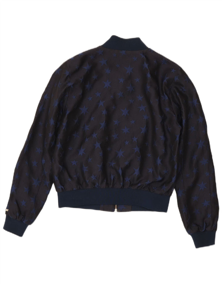 Tommy Hilfiger Chaqueta Bomber para Mujer US 6 Mediana Azul Marino Geométrica