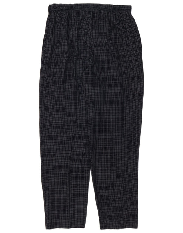 Marks & Spencer Pantalones Casuales para Mujer UK 12 Medium W30 L29 Navy Blue Check