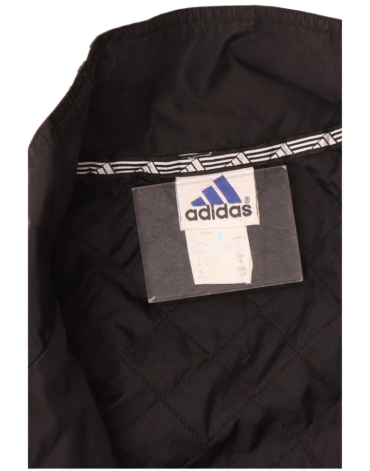 Adidas - Chaqueta de chándal para hombre, talla 44/46, nailon negro grande
