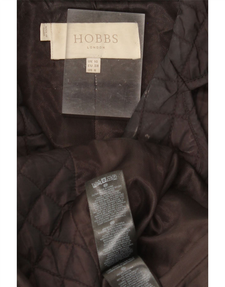 HOBBS Abrigo acolchado para mujer UK 10 Small Marrón Poliamida
