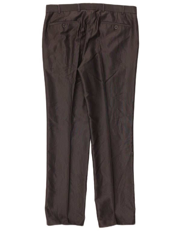 Angelo Litrico Pantalón de traje para hombre IT 48 Medium W34 L30 Gris a rayas