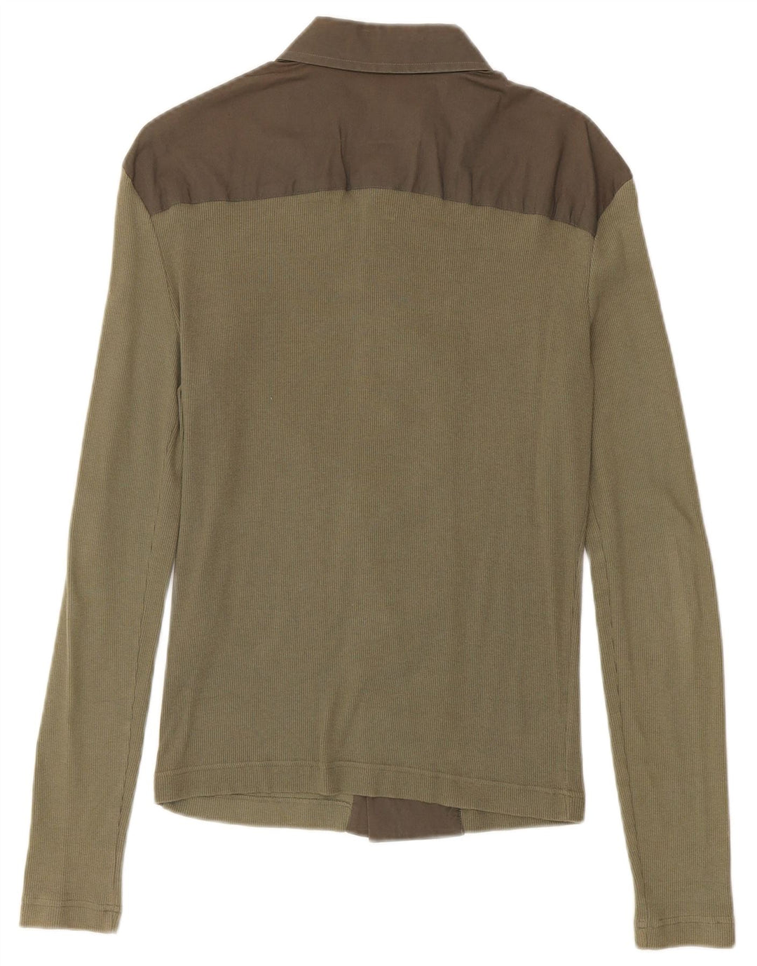 Bikkembergs Camisa gráfica de algodón con bloques de color caqui medio