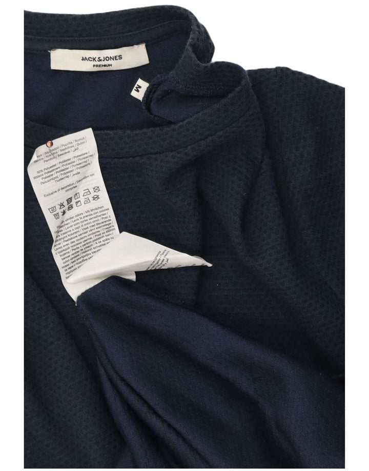 Jack & Jones Hombre Camiseta Top Medium Azul Marino Spotted Cotton