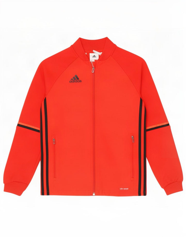 Adidas Chicos Climacool Chándal Top Chaqueta 9-10 Años Rojo Colorblock