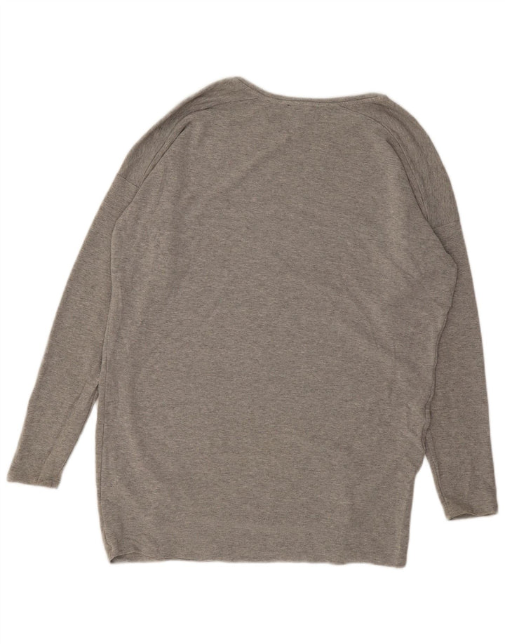 Topshop Top extragrande de manga larga para mujer UK 42 Viscosa gris medio