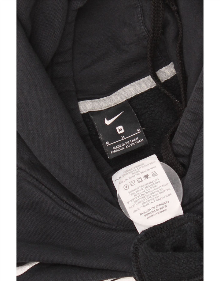 Nike Sudadera con capucha gráfica para hombre, jersey de algodón negro mediano