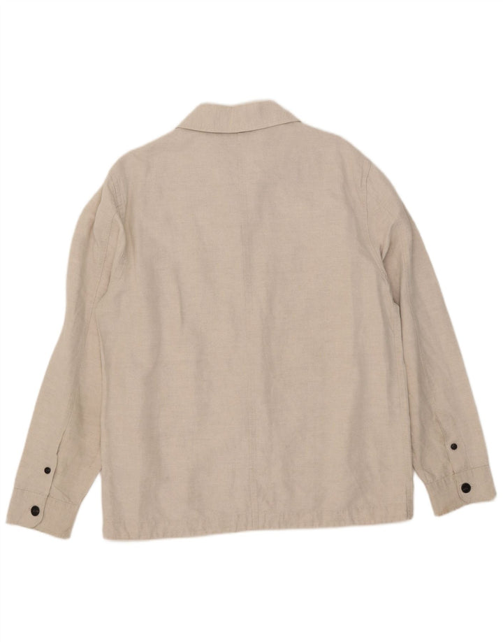 Camisa Marks & Spencer Hombre Lino Beige Medio