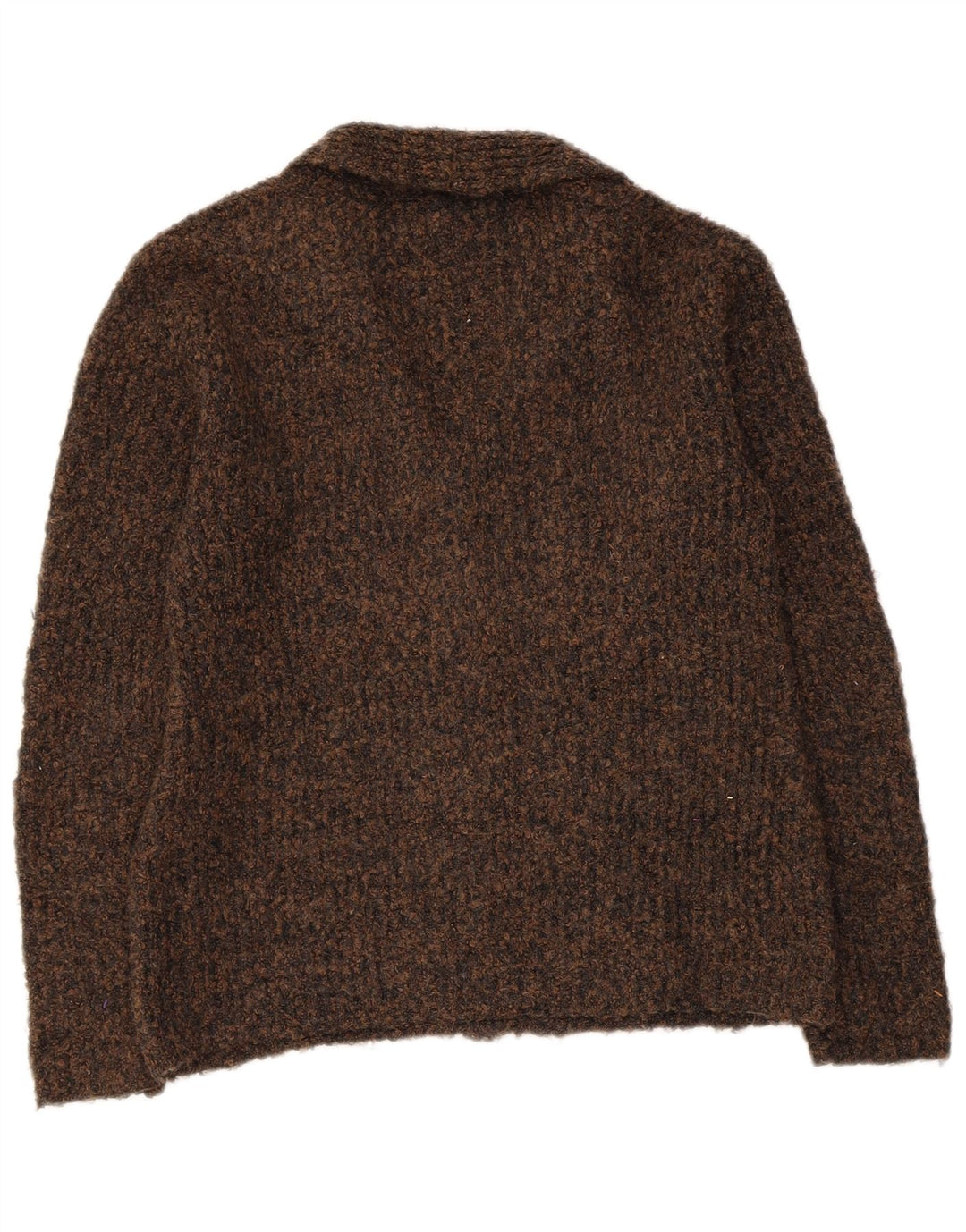 MARKS & SPENCER Suéter tipo cárdigan para mujer Reino Unido 10 Pequeño marrón moteado