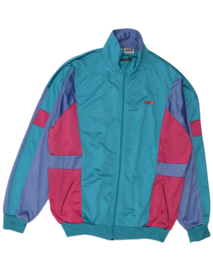 Golden Team Chaqueta de chándal para hombre XL Azul Colorblock Poliéster
