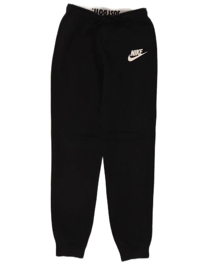 NIKE Mens Tracksuit Trousers Joggers Small  Black Cotton