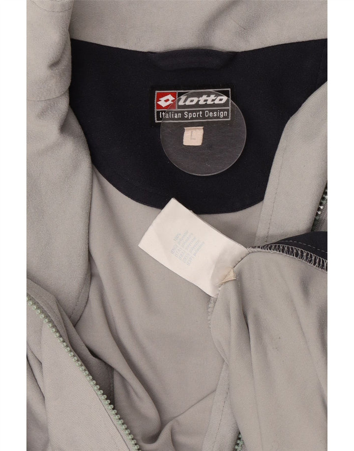 Lotto - Chaqueta de chándal para hombre, poliéster gris grande