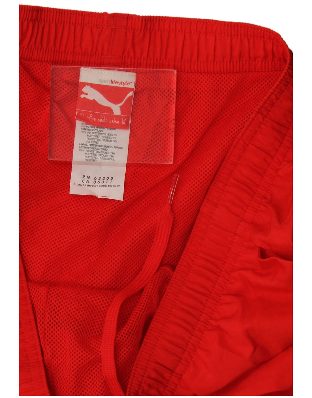Puma Pantalones cortos deportivos gráficos para hombre XL Poliéster rojo