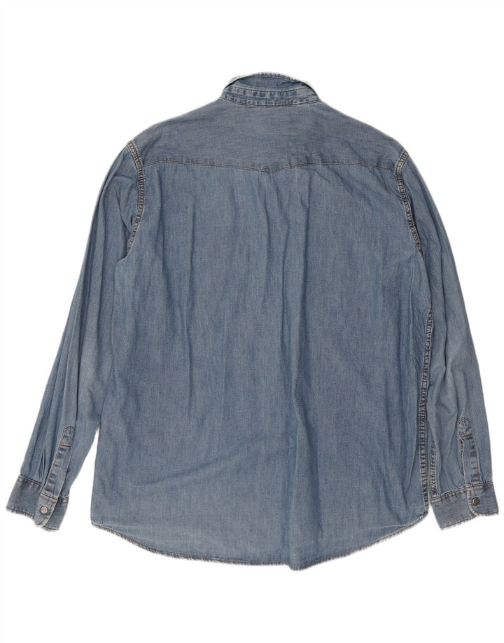 Carrera Camisa vaquera para hombre 2XL Algodón azul