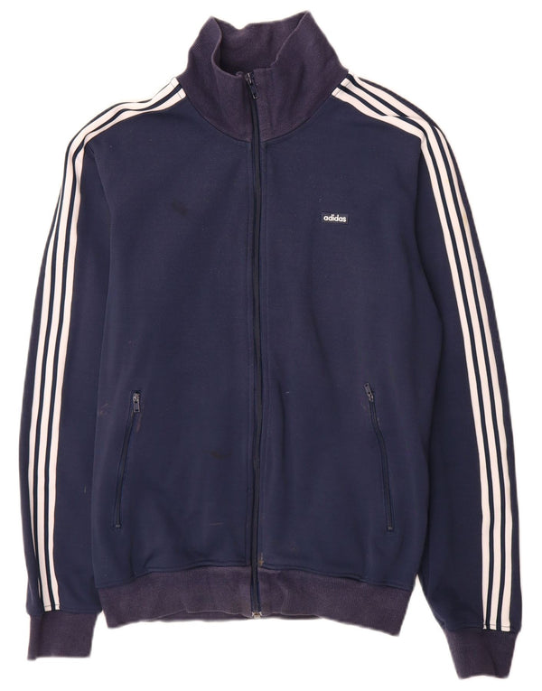 Adidas Hombre Chándal Top Chaqueta Mediana Azul Marino Poliéster