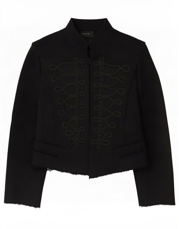 Zara Mujer Bolero Chaqueta Reino Unido 44 Grande Negro