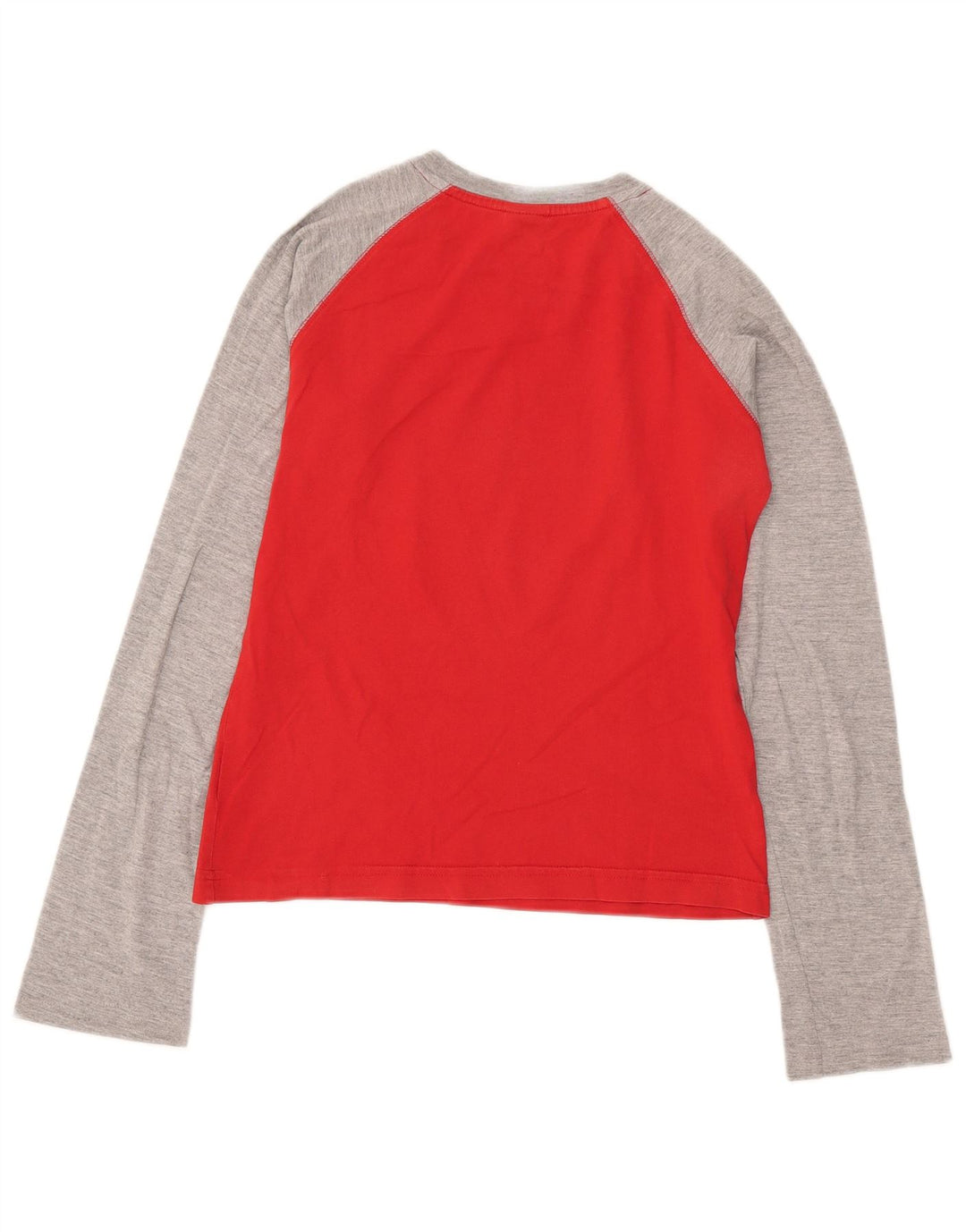 Nike Top corto gráfico de manga larga para mujer UK 10/12 Medium Red Colourblock