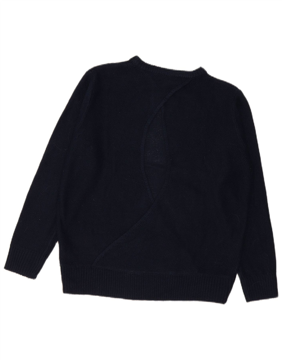 Zara - Jersey extragrande con cuello barco para mujer, talla 40, talla mediana, azul marino