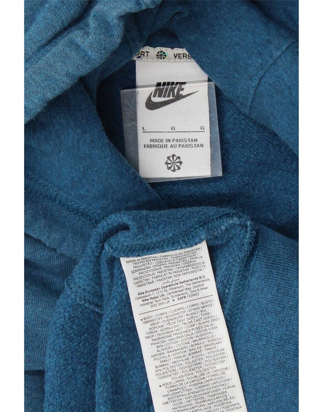 Nike Jersey con capucha para hombre, talla grande, algodón azul