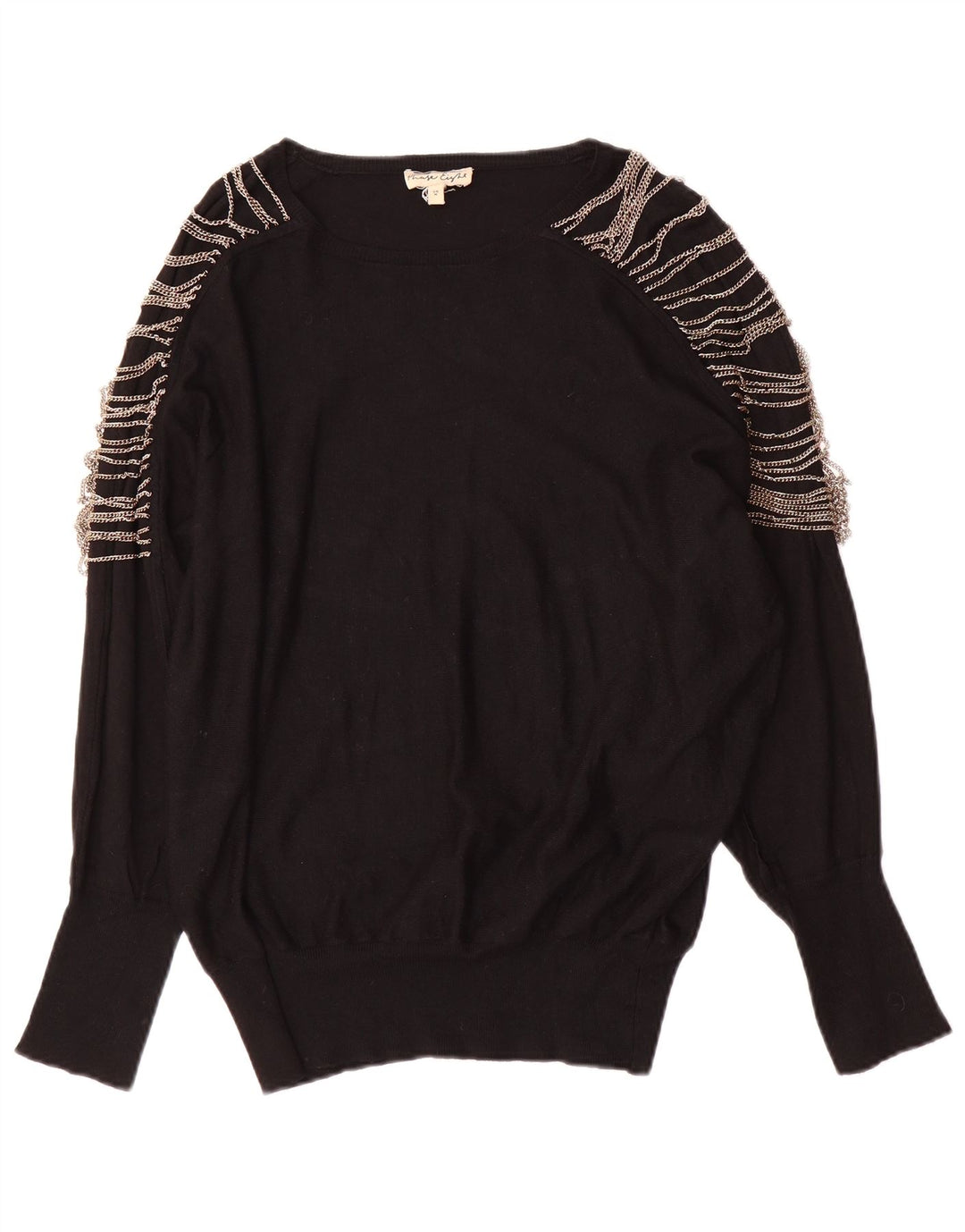 Phase Eight Suéter tipo jersey para mujer con cuello barco UK 44 Viscosa negra mediana