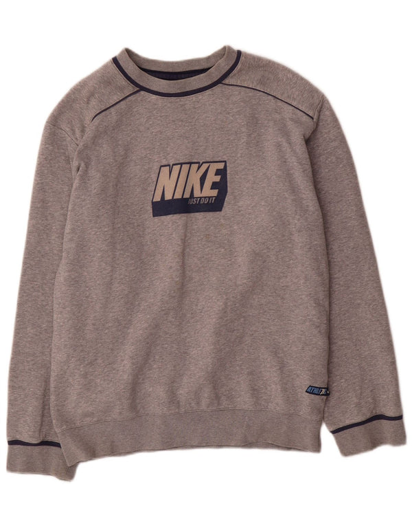 Nike Boys Graphic Sudadera Jumper 12-13 años Grande Gris Moteado