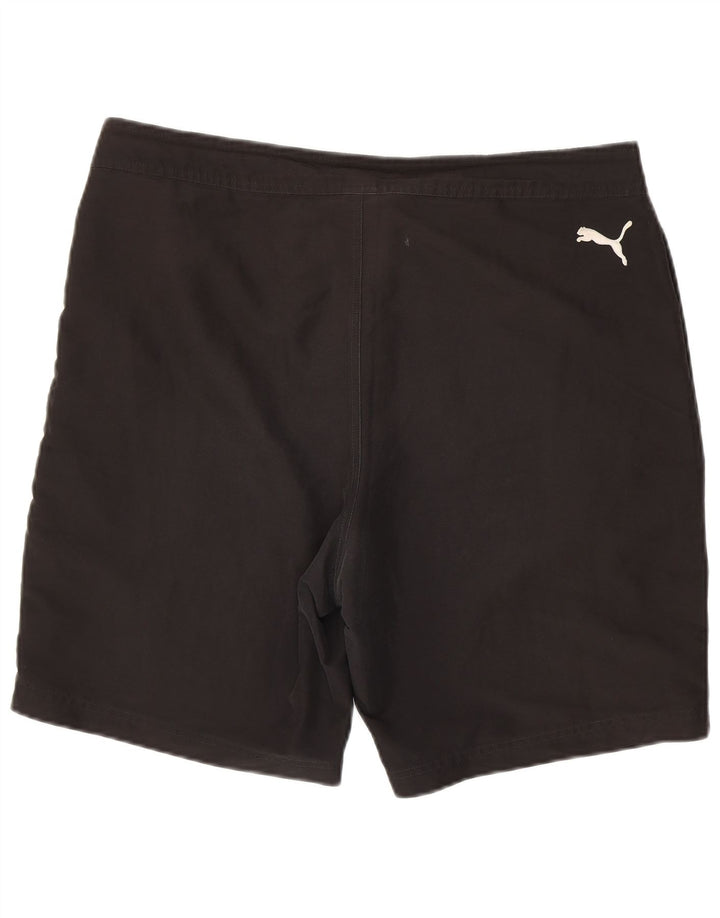 Puma Bañador con gráfico para hombre, talla grande, negro
