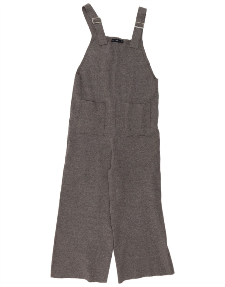 Zara Mujer Mono De Punto UK 42 Viscosa Gris Medio