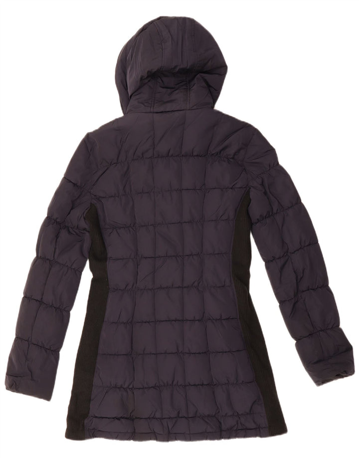 CALVIN KLEIN Abrigo acolchado extragrande para mujer UK 10 Small Azul marino