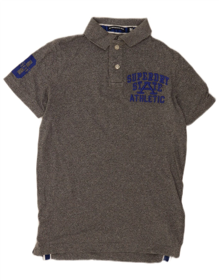 Superdry Polo Gráfico De Algodón Gris Medio Para Hombre