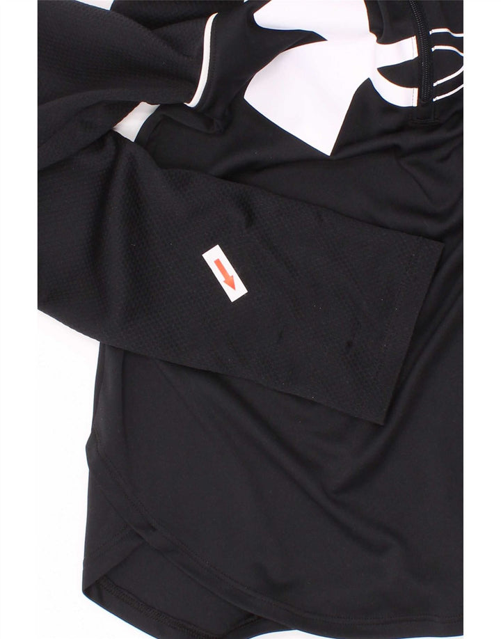 Under Armour Camiseta ajustada con gráfico de manga larga para niñas 9-10 años Mediano Negro