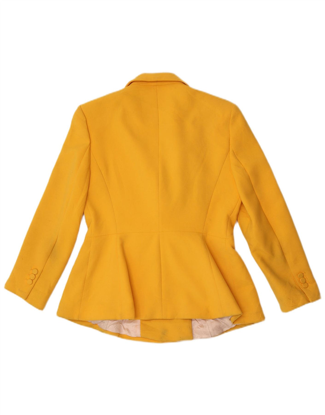 Zara - Chaqueta tipo blazer con doble botonadura para mujer, talla 40, color amarillo