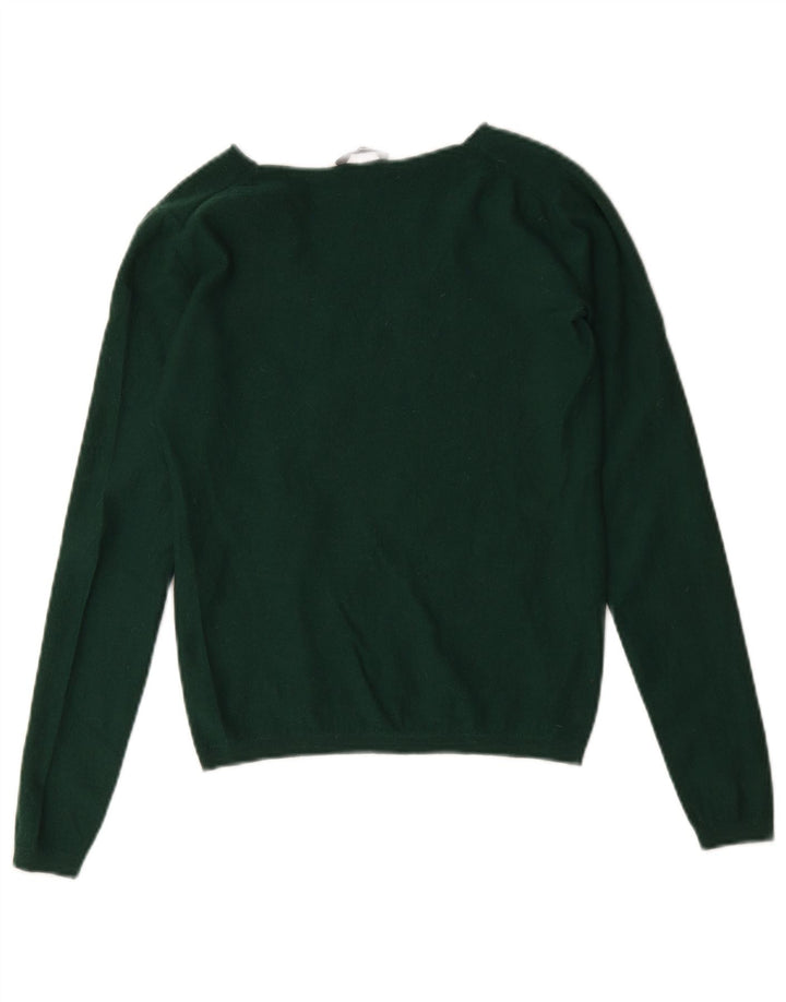 Max & Co. Suéter tipo jersey con cuello en V para mujer UK 10 Small Green