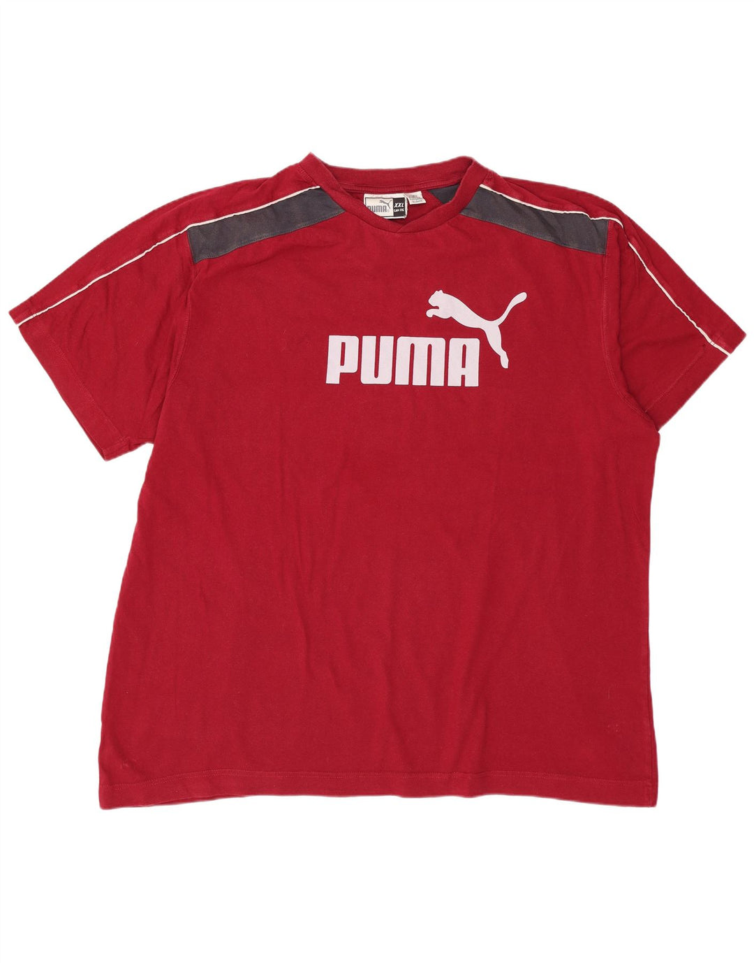 PUMA Camiseta gráfica para hombre Top 2XL Rojo Colorblock