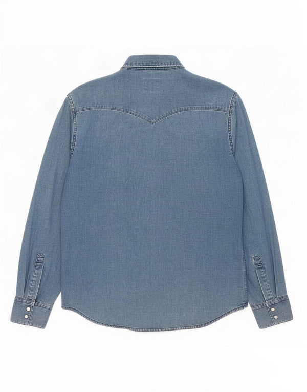 Levi's Camisa vaquera slim fit de algodón azul pequeño para hombre