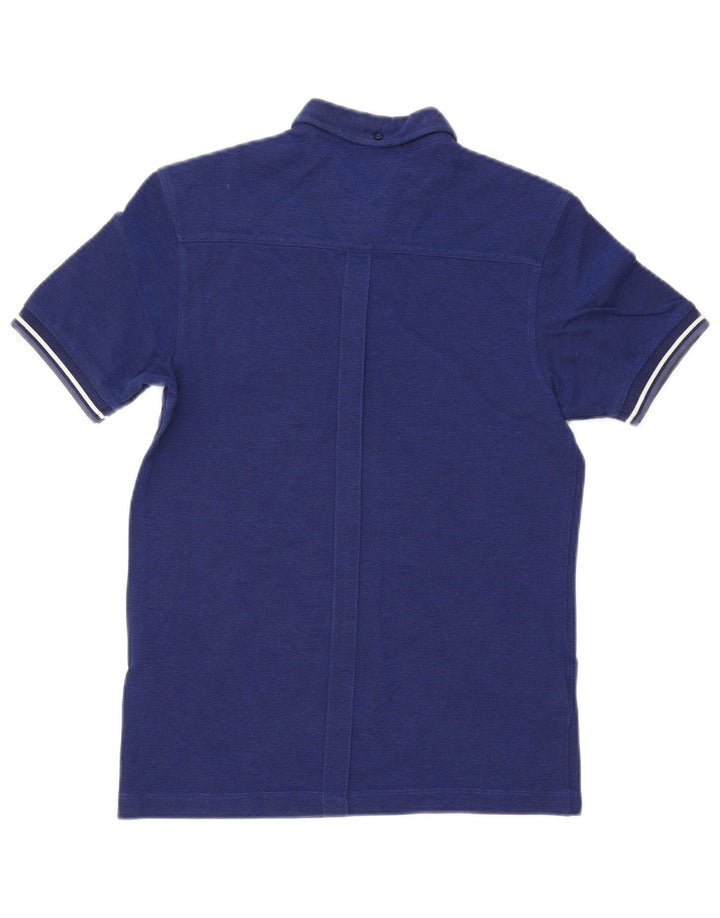 Fred Perry Polo Para Hombre Pequeño Algodón A Rayas Azul Marino