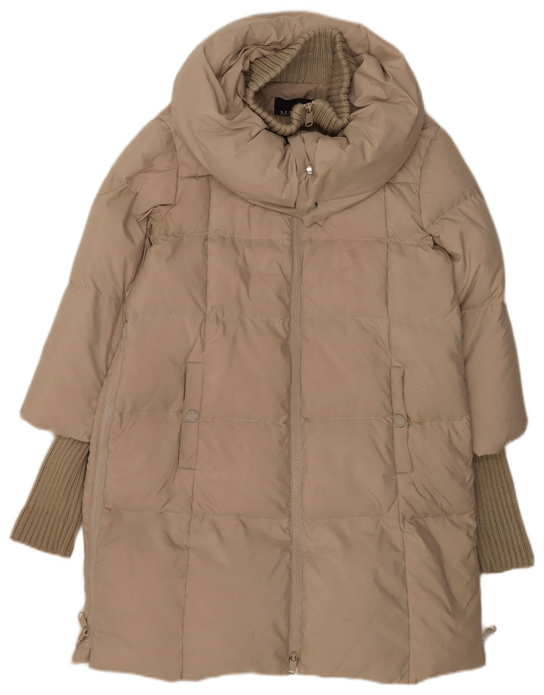Max & Co. Chaqueta acolchada para mujer UK 10 Small Beige Poliéster