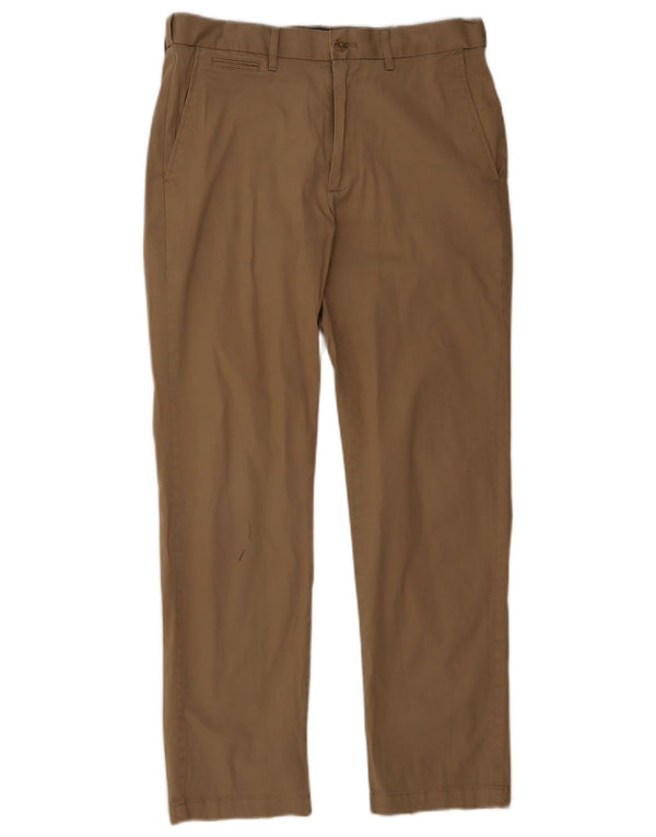 Marks & Spencer Pantalón chino recto para hombre W32 L31 Algodón beige