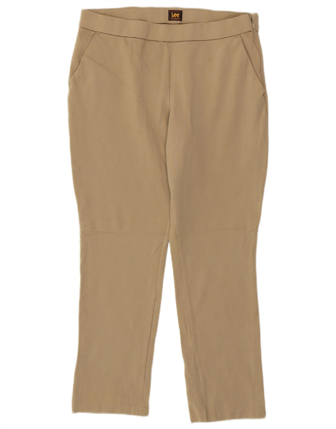 LEE Pantalones casuales delgados para mujer US 8 Medium W30 L26 Rayón beige