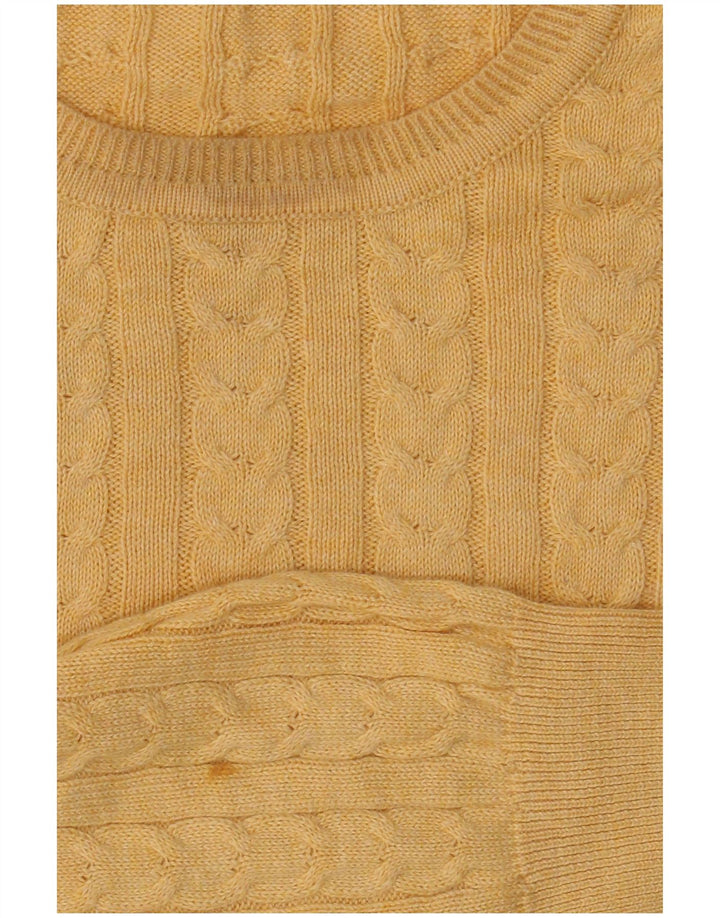 IZOD Jersey de cuello redondo para hombre, talla grande, algodón amarillo