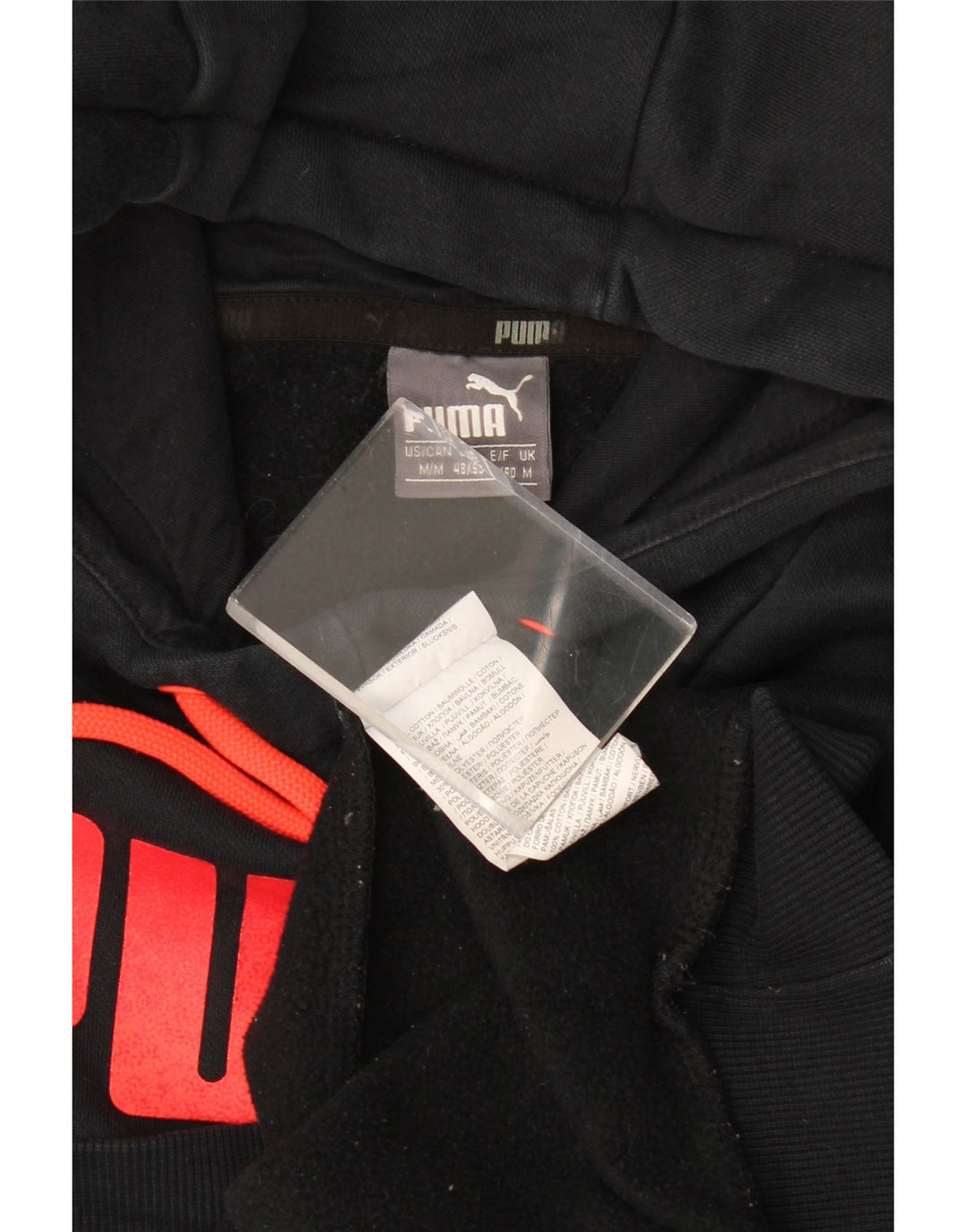 Puma Hombre Sudadera Con Capucha Gráfica Jersey De Algodón Negro Mediano